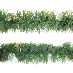 18' Pre-Lit Green Pine Artificial Christmas Garland