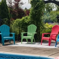 Kids Resin Stacking Adirondack Chairs -Outdoor Garden Living 224543 8