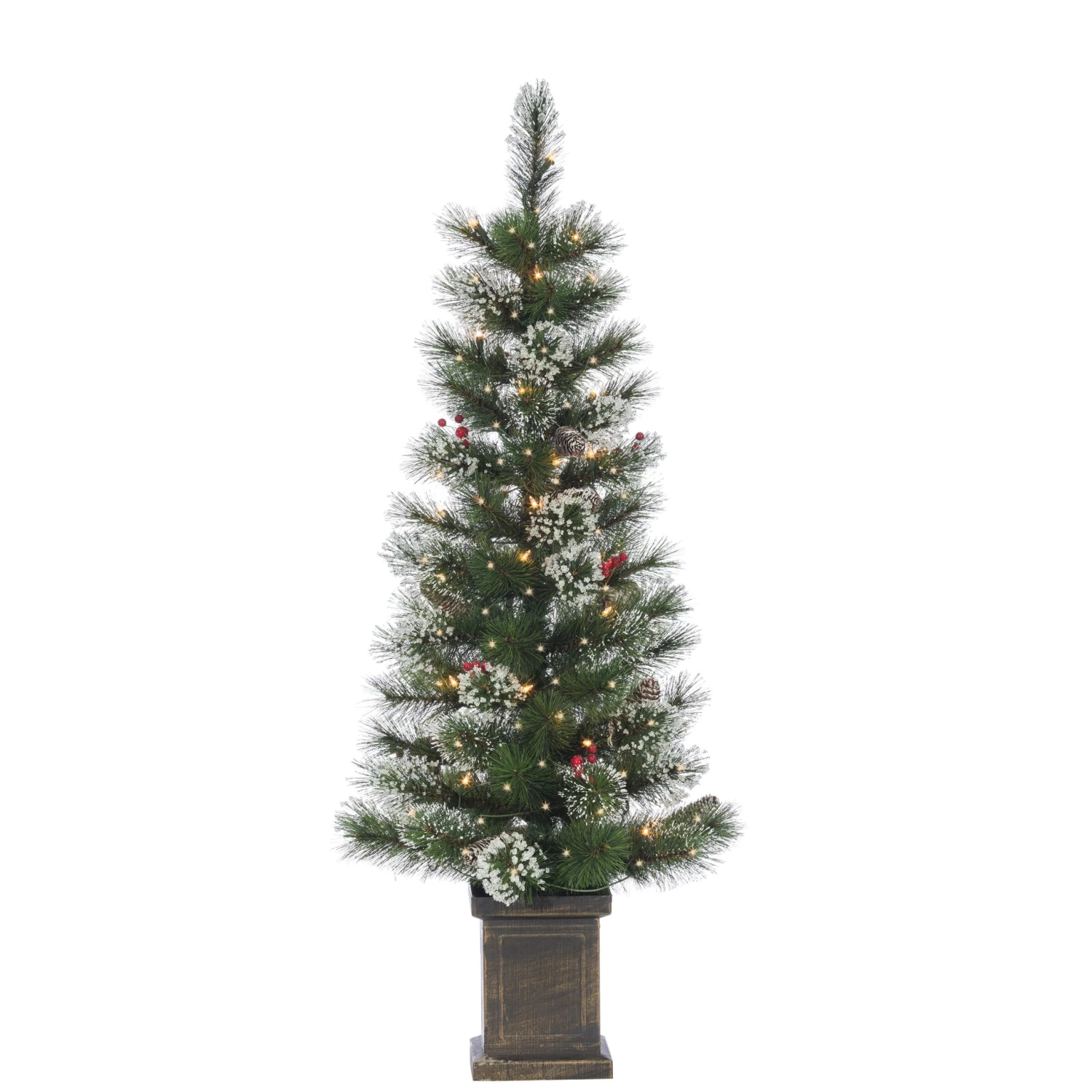 2-Piece 4' Windsor Glazier Pine Pre-Lit Artificial Foyer Trees 5 2-Piece 4' Windsor Glazier Pine Pre-Lit Artificial Foyer Trees - Image 3