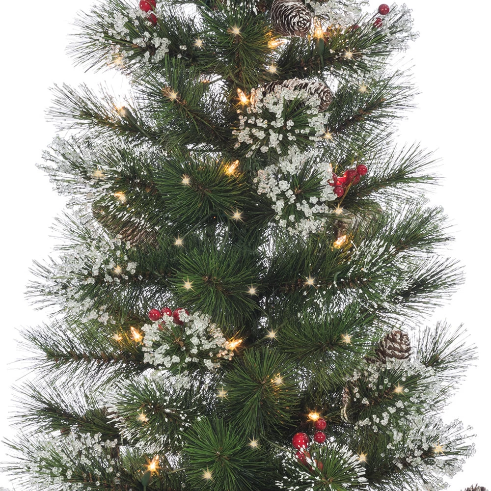 2-Piece 4' Windsor Glazier Pine Pre-Lit Artificial Foyer Trees 4 2-Piece 4' Windsor Glazier Pine Pre-Lit Artificial Foyer Trees - Image 2