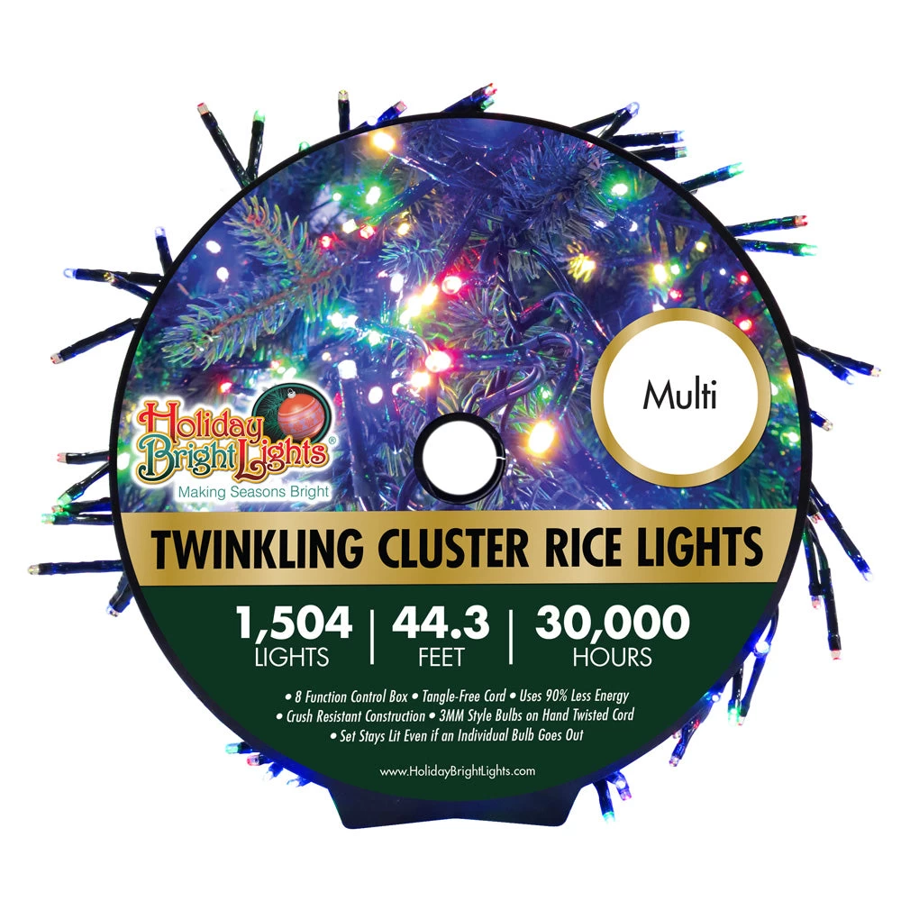 1,504 LED Twinkling Cluster Rice Christmas Lights 4 1,504 LED Twinkling Cluster Rice Christmas Lights - Image 2