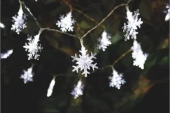 Set Of 20 Battery-Operated LED Snowflake Lights -Outdoor Garden Living 248426 5