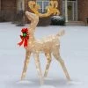48" Crystal Splendor Standing Deer With Bow LED Lighted Sculpture -Outdoor Garden Living 249133 48605504 a924 4b1c 9993 b2bff6c69806