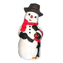 31" Snowman With Penguin Blow Molded Christmas Decoration -Outdoor Garden Living 249775