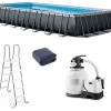Intex 18' X 9' X 52" Ultra XTR™ Rectangular Frame Pool Set With Sand Filter Pump -Outdoor Garden Living 250658 2 6f5ec3e6 a4f2 4116 b856 aa12b0148a4d