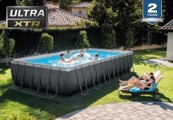 Intex 24' X 12' X 52" Ultra XTR Rectangular Frame Pool Set With Sand Filter Pump -Outdoor Garden Living 250665
