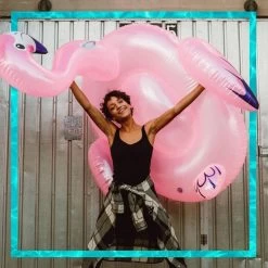 BWT H20GO! Luxury Flamingo Inflatable Ride-On Pool Float