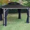 Cambridge Barnwood Hard Top Gazebos -Outdoor Garden Living 253086 3