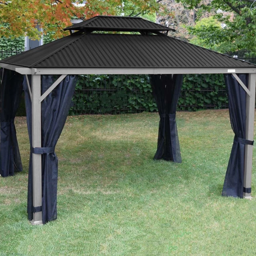 Cambridge Barnwood Hard Top Gazebos 3 Cambridge Barnwood Hard Top Gazebos