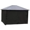 Black Curtains For Cambridge Hard Top Gazebos 2 Black Curtains For Cambridge Hard Top Gazebos -Outdoor Garden Living 253130 2