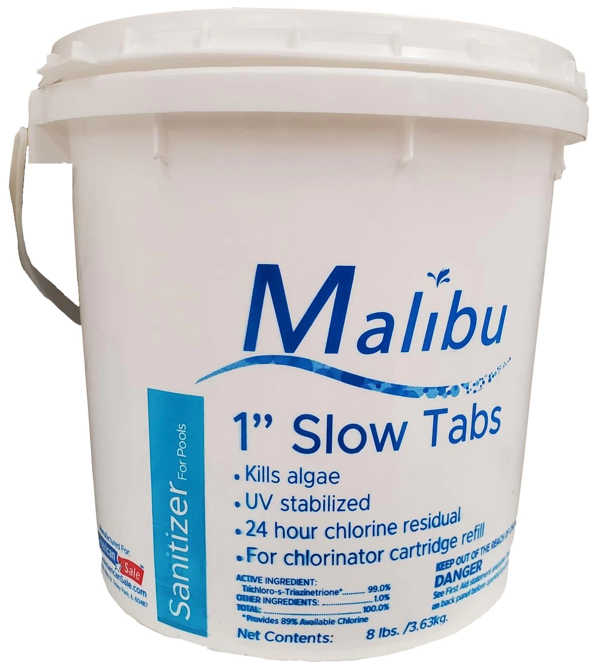 Malibu 1" Slow Tabs Sanitizer For Pools 3 Malibu 1" Slow Tabs Sanitizer For Pools