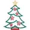 Lighted Christmas Tree With Stars Window Silhouette -Outdoor Garden Living 297691