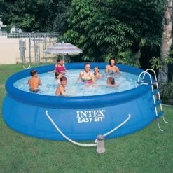Intex 15' X 42" Easy Set Round Swimming Pool Complete Set 21 Intex 15' X 42" Easy Set Round Swimming Pool Complete Set -Outdoor Garden Living 310aba3dfc2360115c42113b43e95166