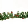 9' Noble Fir Non-Lit Artificial Christmas Garland With Red Berries