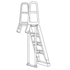 Comfort Incline Pool Ladder Entry System For Above Ground Pools -Outdoor Garden Living 374026 3