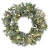 Frosted Mountain Ridge Pre-Lit Artificial Wreaths -Outdoor Garden Living 434621