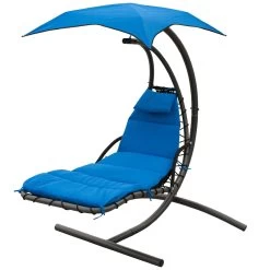 Royal Blue Cloud 9 Hanging Chaise Lounger -Outdoor Garden Living 4717RB