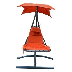 Orange Cloud 9 Hanging Chaise Lounger 15 Orange Cloud 9 Hanging Chaise Lounger -Outdoor Garden Living 4717 ALT2