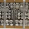 74-Pack Of Textured Christmas Ornaments (Silver/White) -Outdoor Garden Living 48457544RSW