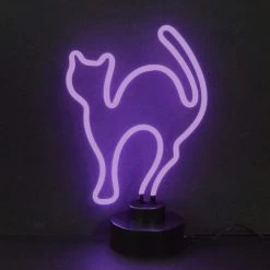 Neonetics Purple Cat Neon Sculpture