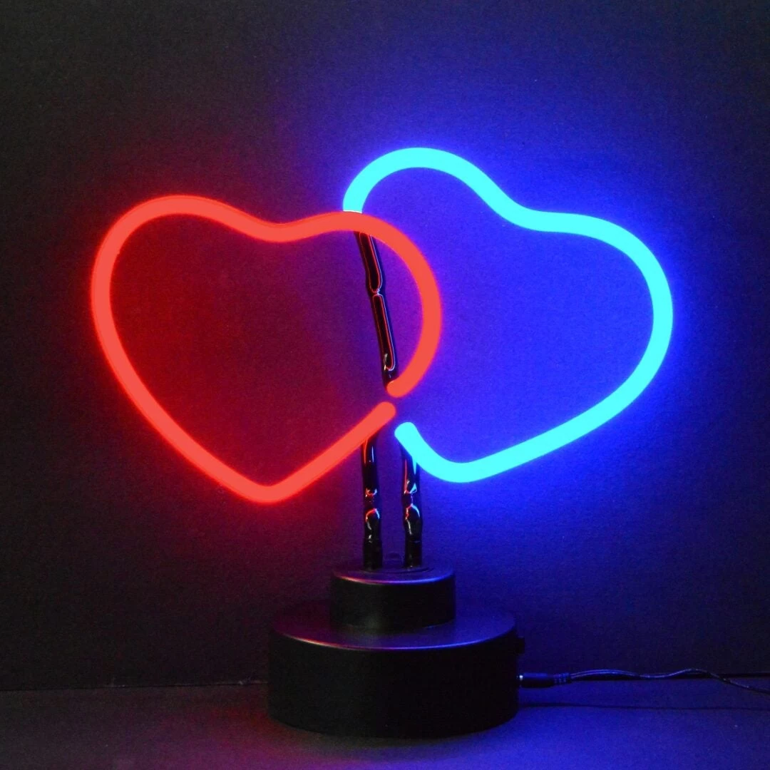 Neonetics Double Hearts Neon Sculpture 3 Neonetics Double Hearts Neon Sculpture