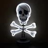 Neonetics Skull And Crossbones Neon Sculpture -Outdoor Garden Living 4SKULLX