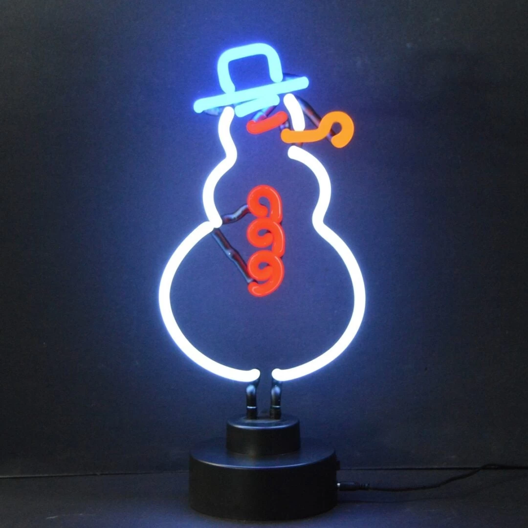 Neonetics Snowman Neon Sculpture 3 Neonetics Snowman Neon Sculpture