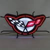 Neonetics GM Corvette C5 Flags Neon Sign With Backing