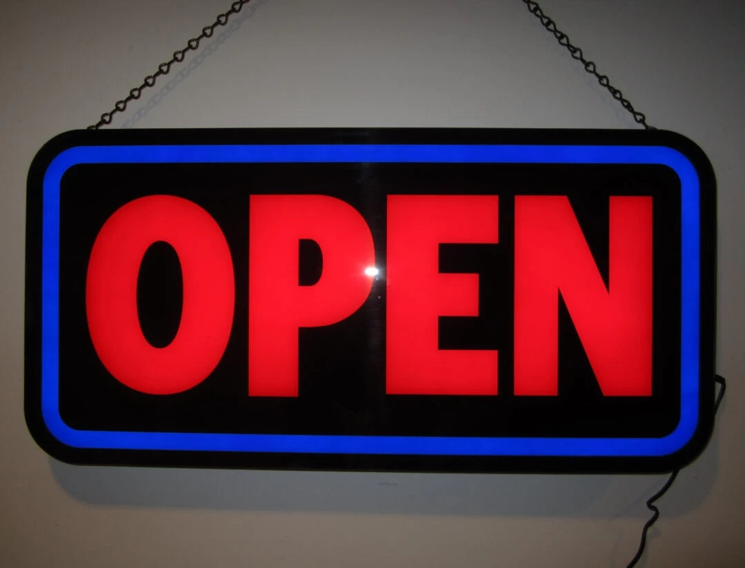 Neonetics Open Bold Rectangle LED Sign 3 Neonetics Open Bold Rectangle LED Sign