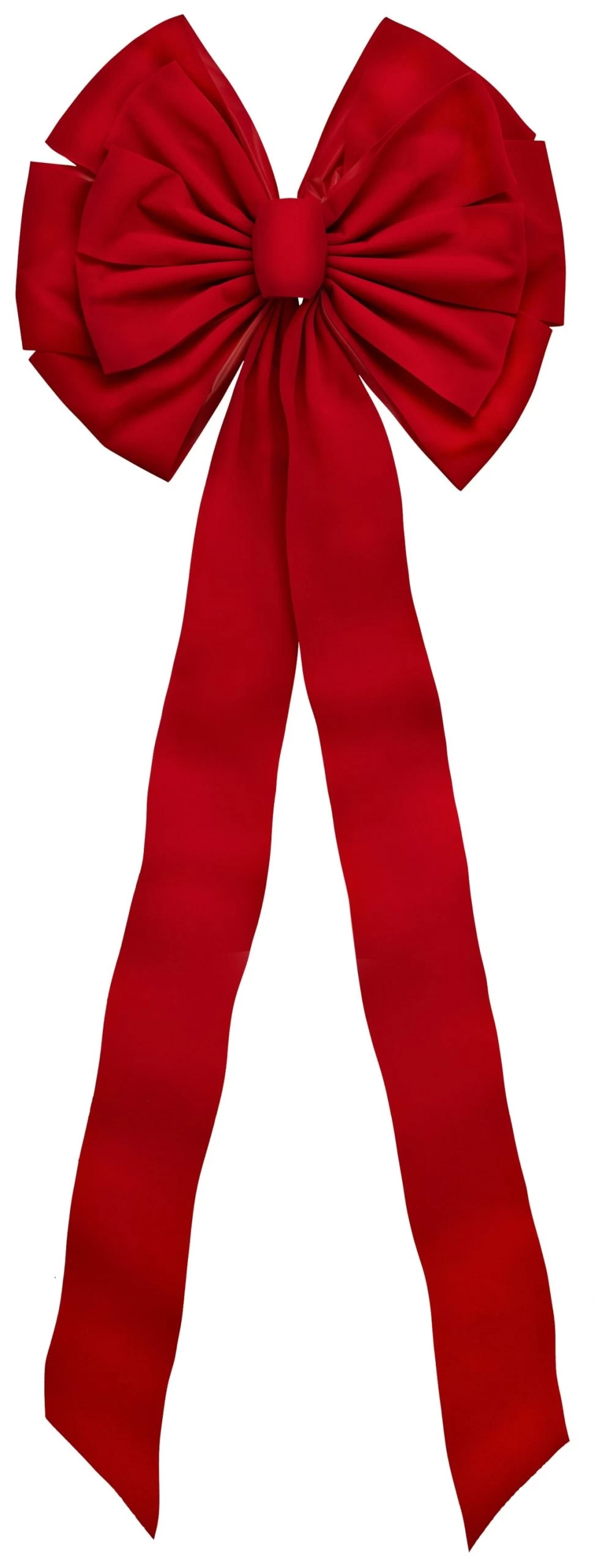18" X 50" Deluxe Red Velvet 13-Loop Christmas Bow 3 18" X 50" Deluxe Red Velvet 13-Loop Christmas Bow