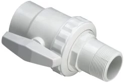 1.5" White PVC Ball Valve