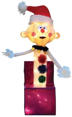 24" Pre-Lit 3D Misfit Charlie In The Box Christmas Yard Decoration 11 24" Pre-Lit 3D Misfit Charlie In The Box Christmas Yard Decoration -Outdoor Garden Living 771719