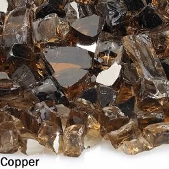 1/2" Copper Reflective Fire Pit / Fireplace Fire Glass