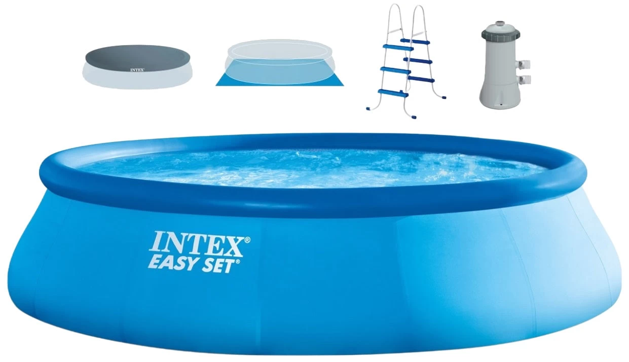 Intex 15' X 42" Easy Set Round Swimming Pool Complete Set 4 Intex 15' X 42" Easy Set Round Swimming Pool Complete Set - Image 2