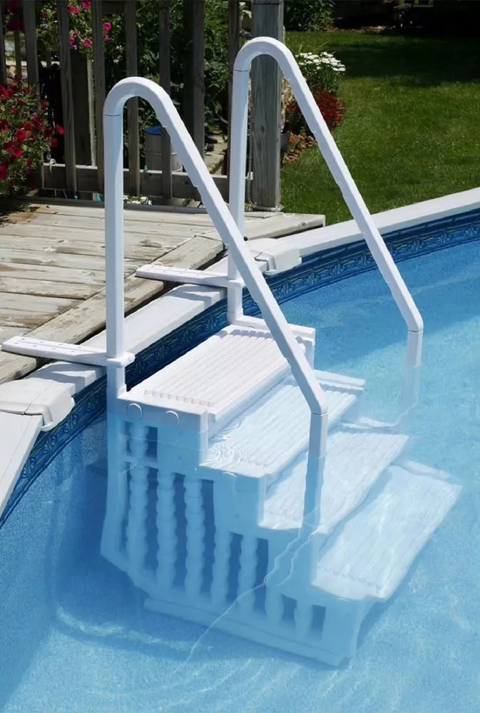 Antiqua In-Pool Universal Step With Dual Handrails 3 Antiqua In-Pool Universal Step With Dual Handrails