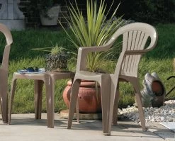 Resin Stacking Side Tables -Outdoor Garden Living 839303 2