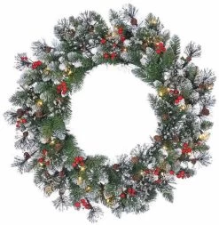 Windsor Glazier Pre-Lit Artificial Wreath