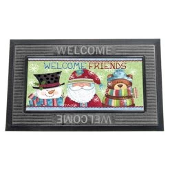 Gray "Welcome" Sassafras Doormat Tray -Outdoor Garden Living 841535