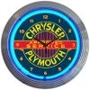 Neonetics Chrysler Plymouth Neon Clock -Outdoor Garden Living 8CRYPL