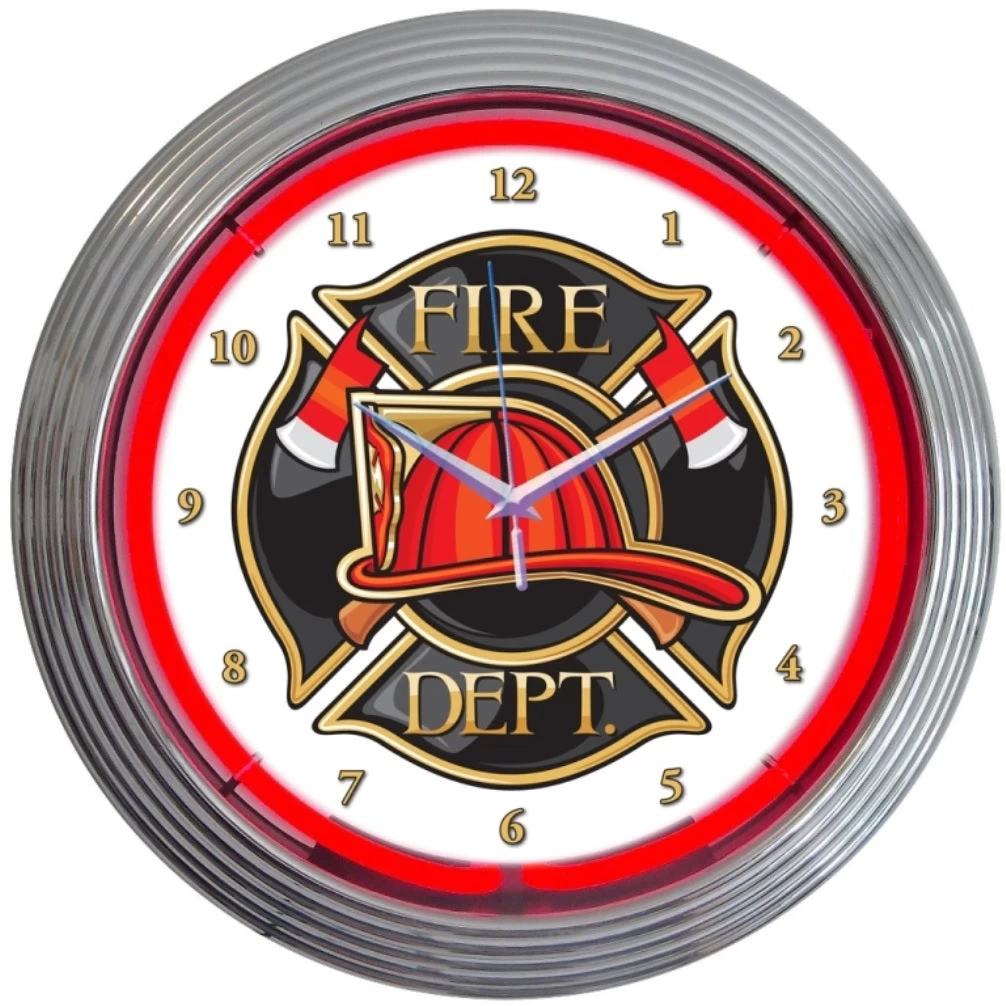 Neonetics Fire Department Neon Clock 3 Neonetics Fire Department Neon Clock