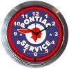 Neonetics GM Pontiac Service Neon Clock -Outdoor Garden Living 8PONTI