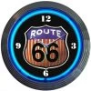 Neonetics Route 66 Round Neon Clock -Outdoor Garden Living 8RT66R