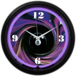 Neonetics Eight Ball Swirl Neon Clock