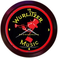 Neonetics Wurlitzer Johnny One Note Neon Clock