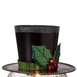 8" Electric Lighted Crackle Glass Snowman 9 8" Electric Lighted Crackle Glass Snowman -Outdoor Garden Living 92daa3012125c972b0d721e1e7e4dcfa