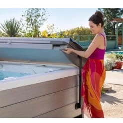 Hot Spring Cover Cradle II Retractable Cover System -Outdoor Garden Living 9317c9fac738ec4dc37c18c93184161c