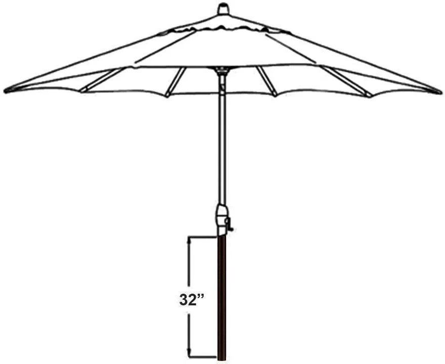 Treasure Garden 32" Bottom Umbrella Pole Replacements 3 Treasure Garden 32" Bottom Umbrella Pole Replacements