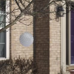 8" Twinkling LED Sphere Christmas Ornament With 9 Light Functions -Outdoor Garden Living 988825 10