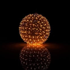 8" Twinkling LED Sphere Christmas Ornament With 9 Light Functions -Outdoor Garden Living 988825 7