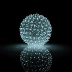 8" Twinkling LED Sphere Christmas Ornament With 9 Light Functions -Outdoor Garden Living 988826 2